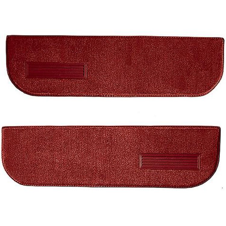 T1548621 1974-87 Chevrolet/GMC Truck; Carpet Door Panel Inserts; w/ Cardboard Backing; w/ Vents; 2-Piece; Cutpile; Oxblood