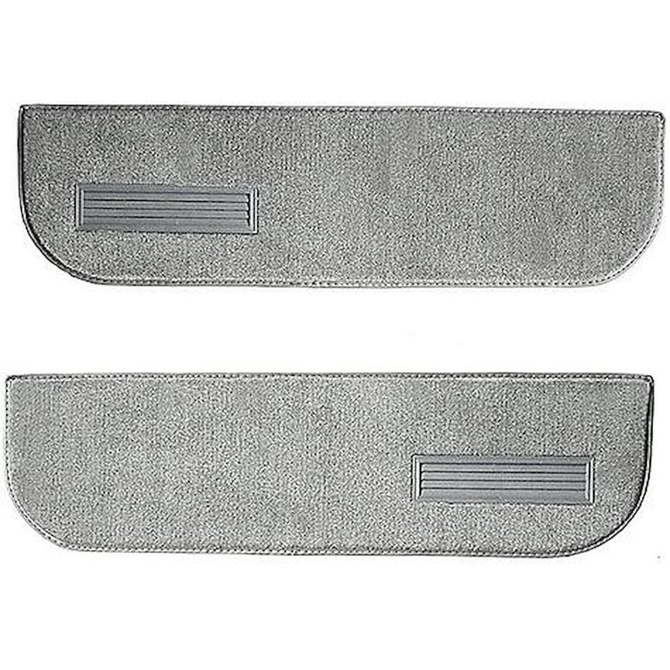 T1548623 1974-87 Chevrolet/GMC Truck; Carpet Door Panel Inserts; w/ Cardboard Backing; w/ Vents; 2-Piece; Cutpile; Silver