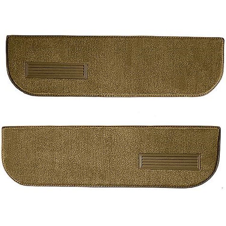 T1548637 1974-87 Chevrolet/GMC Truck; Carpet Door Panel Inserts; w/ Cardboard Backing; w/ Vents; 2-Piece; Cutpile; Buckskin