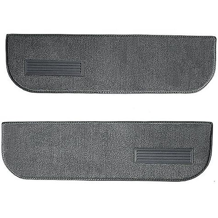T1548647 1974-87 Chevrolet/GMC Truck; Carpet Door Panel Inserts; w/ Cardboard Backing; w/ Vents; 2-Piece; Cutpile; Dark Gray