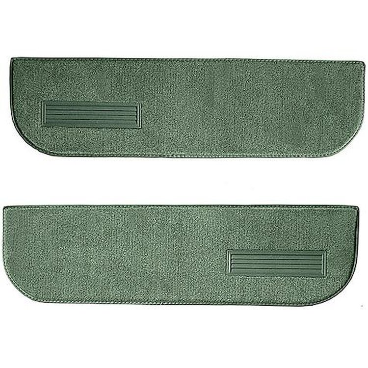T1548648 1974-87 Chevrolet/GMC Truck; Carpet Door Panel Inserts; w/ Cardboard Backing; w/ Vents; 2-Piece; Cutpile; Willow Green