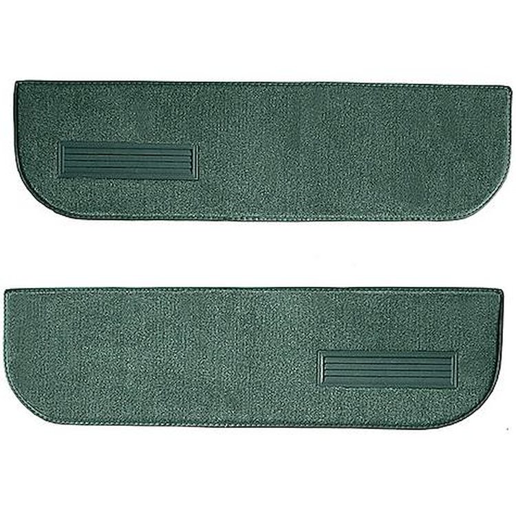 T1548650 1974-87 Chevrolet/GMC Truck; Carpet Door Panel Inserts; w/ Cardboard Backing; w/ Vents; 2-Piece; Cutpile; Light Jade Gr