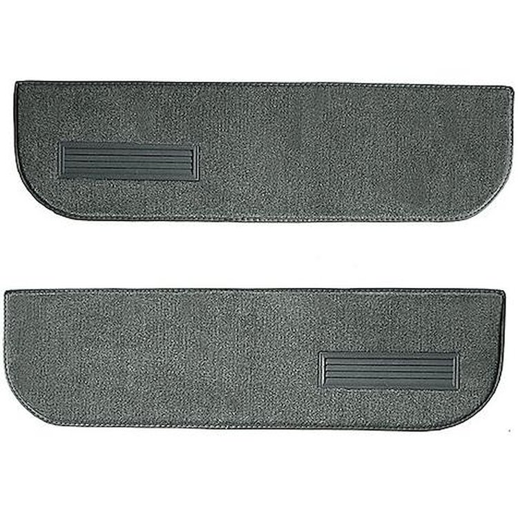 T1548656 1974-87 Chevrolet/GMC Truck; Carpet Door Panel Inserts; w/ Cardboard Backing; w/ Vents; 2-Piece; Cutpile; Dove Gray