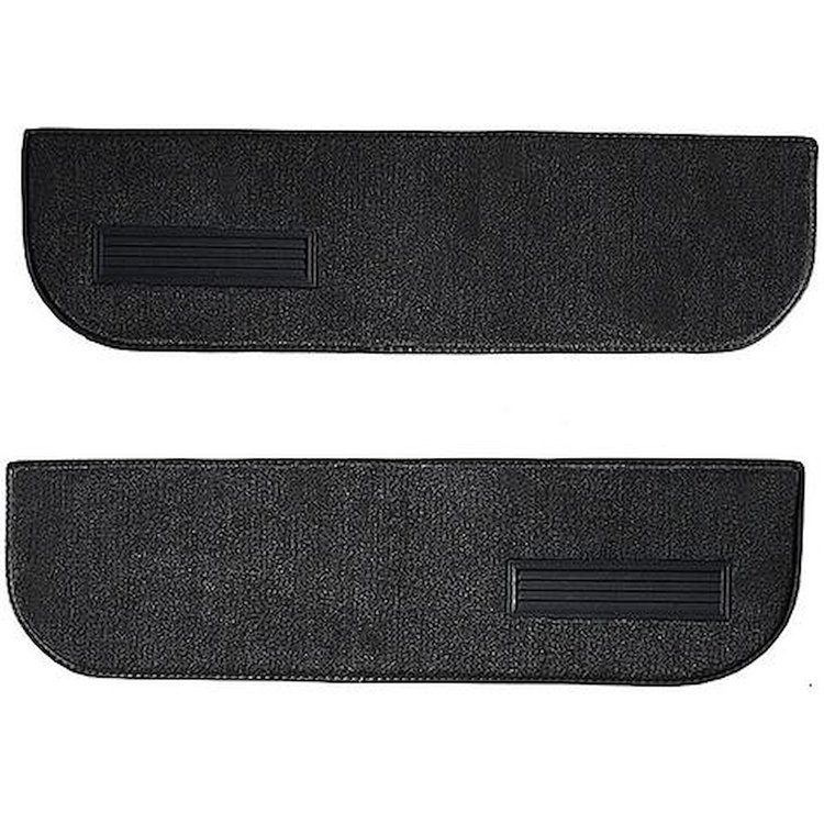 T1548657 1974-87 Chevrolet/GMC Truck; Carpet Door Panel Inserts; w/ Cardboard Backing; w/ Vents; 2-Piece; Cutpile; Charcoal