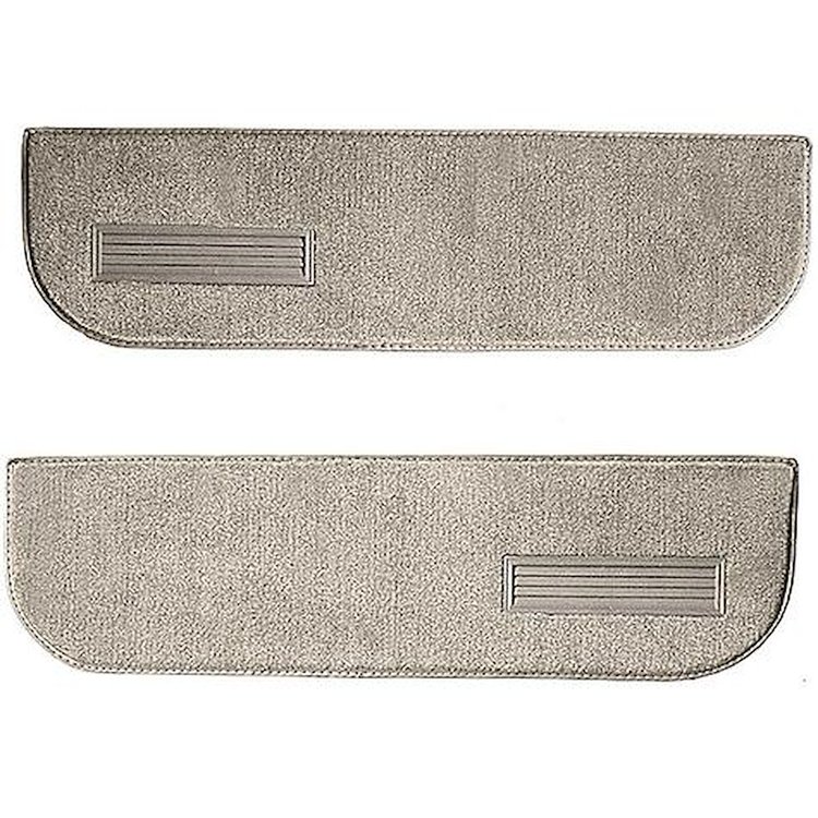 T1548668 1974-87 Chevrolet/GMC Truck; Carpet Door Panel Inserts; w/ Cardboard Backing; w/ Vents; 2-Piece; Cutpile; Silver