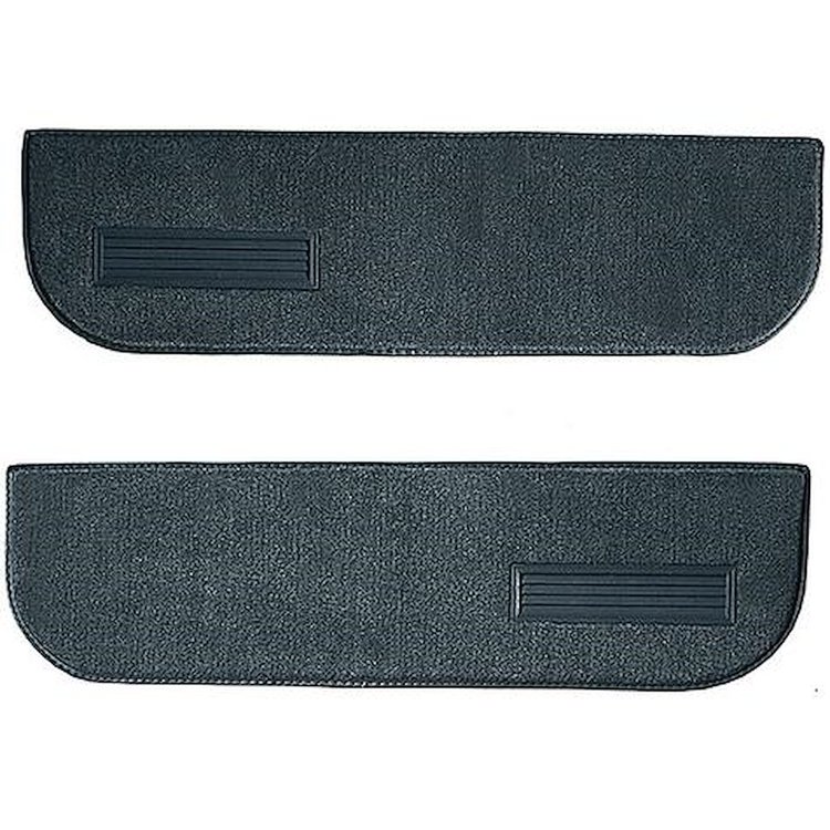 T1548676 1974-87 Chevrolet/GMC Truck; Carpet Door Panel Inserts; w/ Cardboard Backing; w/ Vents; 2-Piece; Cutpile; Blue