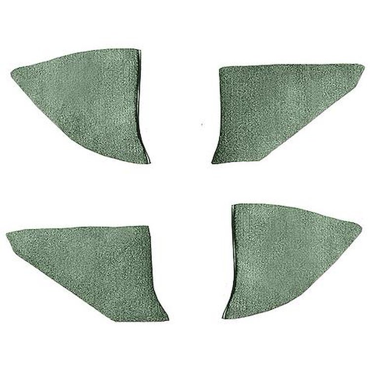 T1549148 1974-91 Chevrolet/GMC Truck; Carpet Kick Panel Inserts; w/o Cardboard Backing; Cutpile; Willow Green