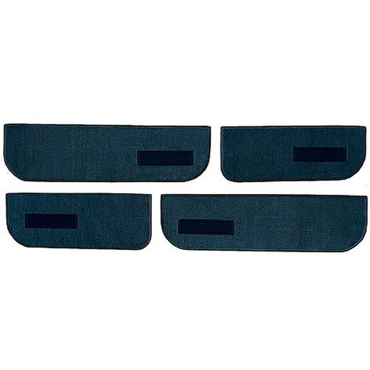 T1549412 1974-87 Chevrolet/GMC Crew Cab Truck; Carpet Door Panel Inserts; w/ Cardboard Backing; w/ Vents; 4-Piece; Cutpile; Dark