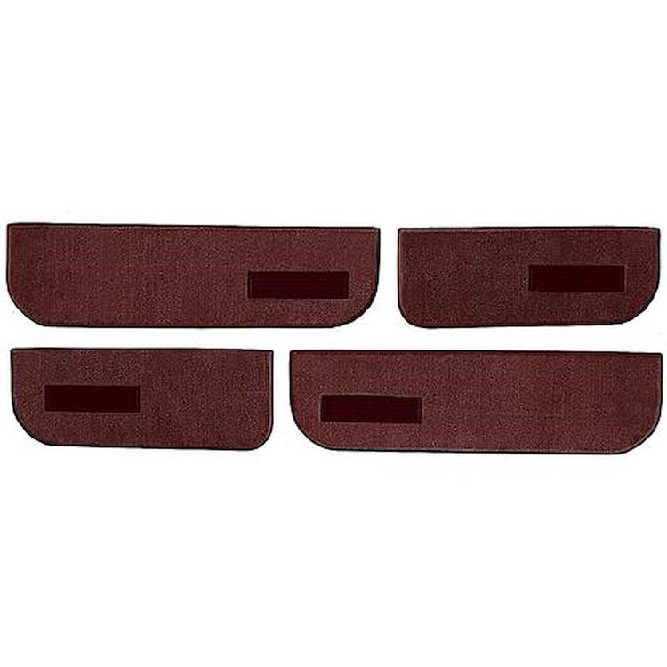 T1549415 1974-87 Chevrolet/GMC Crew Cab Truck; Carpet Door Panel Inserts; w/ Cardboard Backing; w/ Vents; 4-Piece; Cutpile; Maro