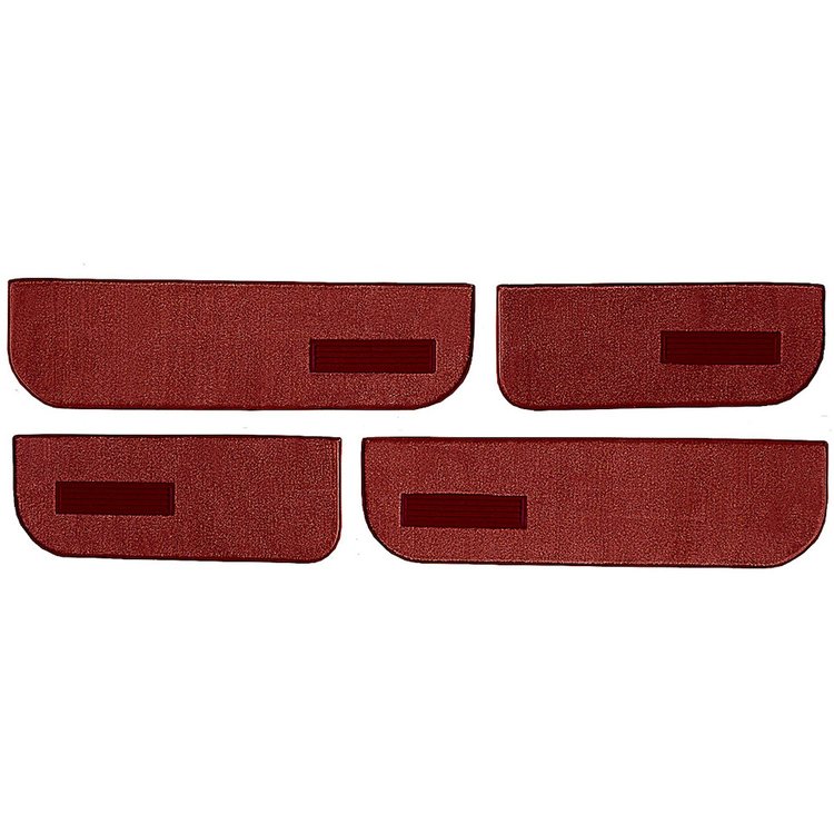 T1549421 1974-87 Chevrolet/GMC Crew Cab Truck; Carpet Door Panel Inserts; w/ Cardboard Backing; w/ Vents; 4-Piece; Cutpile; Oxbl