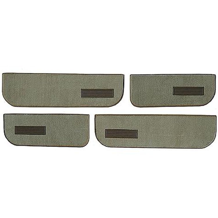 T1549428 1974-87 Chevrolet/GMC Crew Cab Truck; Carpet Door Panel Inserts; w/ Cardboard Backing; w/ Vents; 4-Piece; Cutpile; Medi