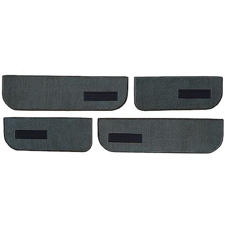 T1549433 1974-87 Chevrolet/GMC Crew Cab Truck; Carpet Door Panel Inserts; w/ Cardboard Backing; w/ Vents; 4-Piece; Cutpile; Grap