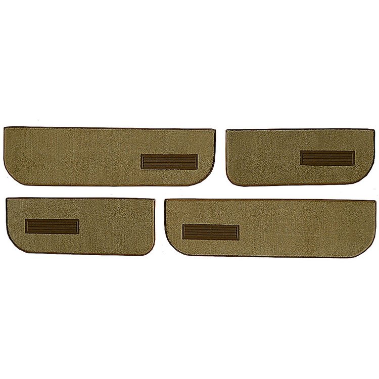 T1549437 1974-87 Chevrolet/GMC Crew Cab Truck; Carpet Door Panel Inserts; w/ Cardboard Backing; w/ Vents; 4-Piece; Cutpile; Buck