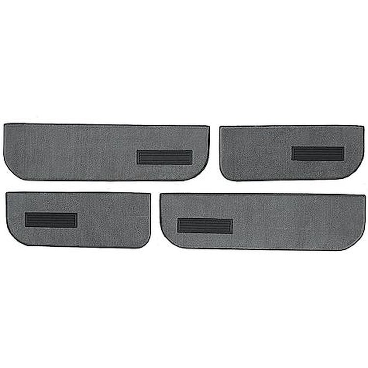 T1549447 1974-87 Chevrolet/GMC Crew Cab Truck; Carpet Door Panel Inserts; w/ Cardboard Backing; w/ Vents; 4-Piece; Cutpile; Dark
