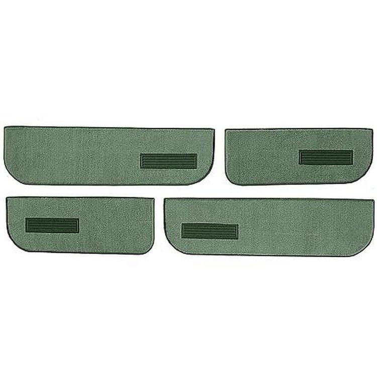 T1549448 1974-87 Chevrolet/GMC Crew Cab Truck; Carpet Door Panel Inserts; w/ Cardboard Backing; w/ Vents; 4-Piece; Cutpile; Will