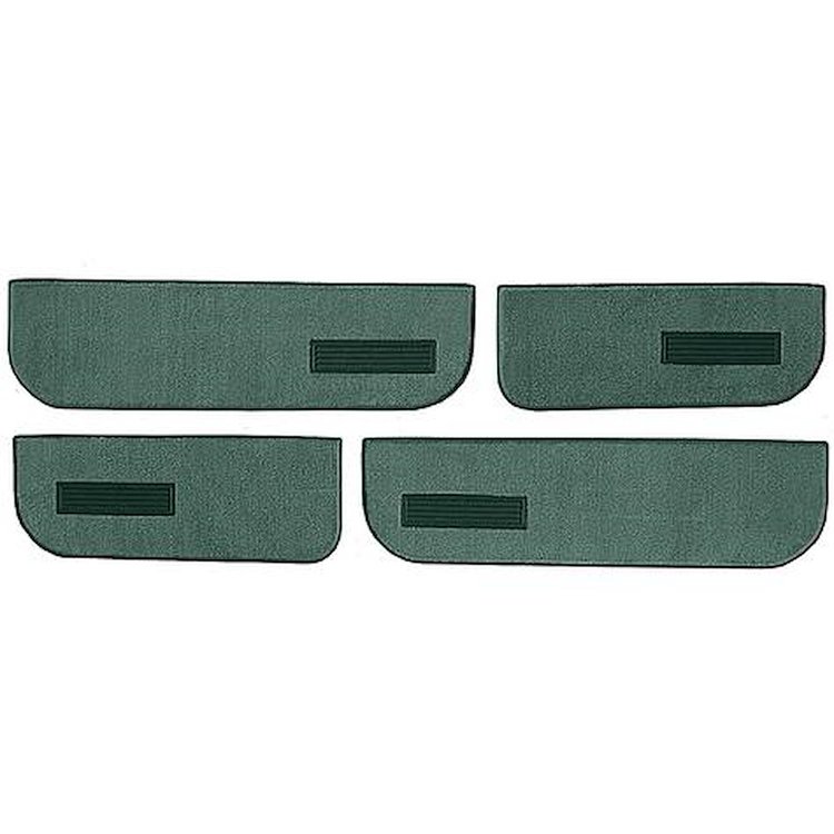 T1549450 1974-87 Chevrolet/GMC Crew Cab Truck; Carpet Door Panel Inserts; w/ Cardboard Backing; w/ Vents; 4-Piece; Cutpile; Ligh