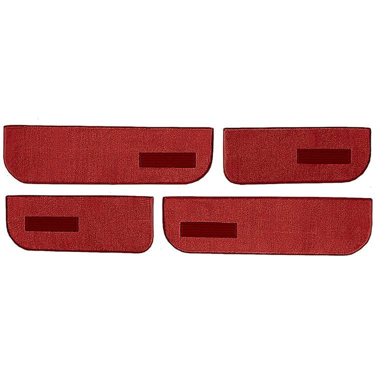 T1549454 1974-87 Chevrolet/GMC Crew Cab Truck; Carpet Door Panel Inserts; w/ Cardboard Backing; w/ Vents; 4-Piece; Cutpile; Dark