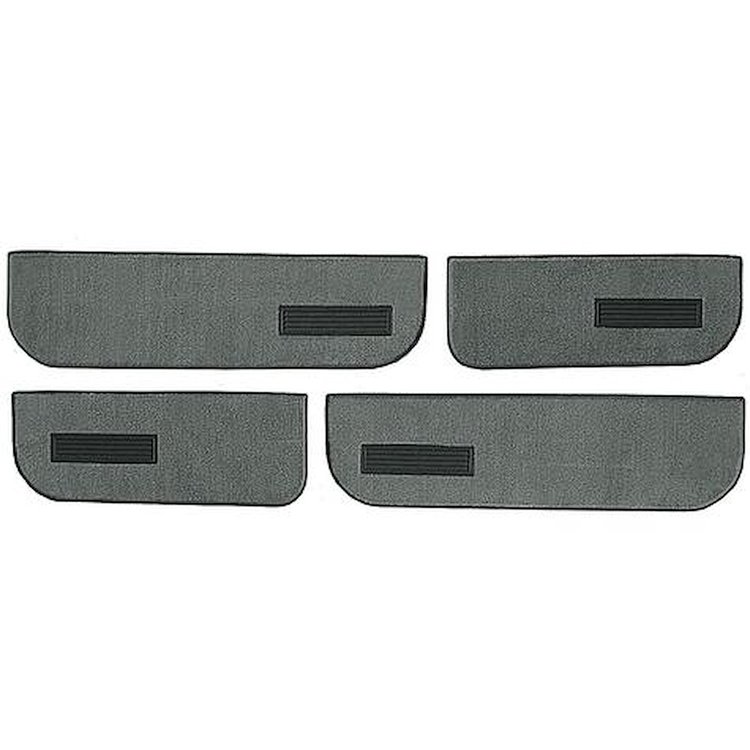 T1549456 1974-87 Chevrolet/GMC Crew Cab Truck; Carpet Door Panel Inserts; w/ Cardboard Backing; w/ Vents; 4-Piece; Cutpile; Dove
