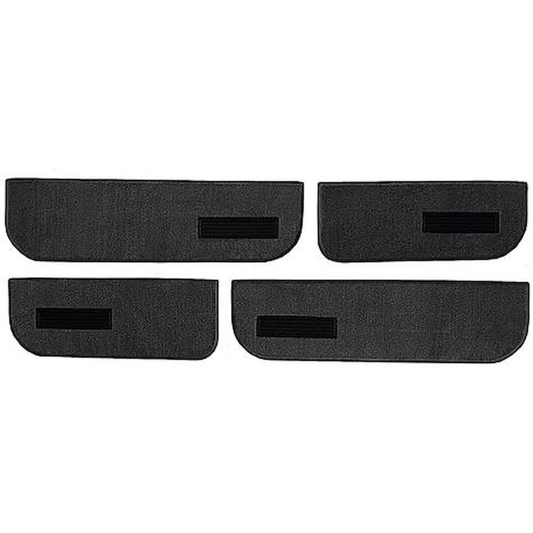 T1549457 1974-87 Chevrolet/GMC Crew Cab Truck; Carpet Door Panel Inserts; w/ Cardboard Backing; w/ Vents; 4-Piece; Cutpile; Char