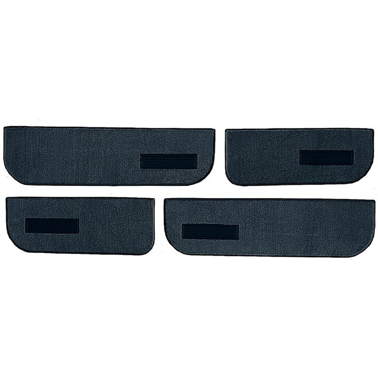T1549465 1974-87 Chevrolet/GMC Crew Cab Truck; Carpet Door Panel Inserts; w/ Cardboard Backing; w/ Vents; 4-Piece; Cutpile; Midn