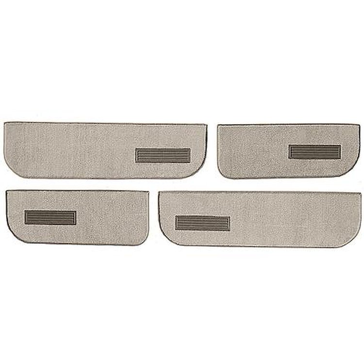 T1549468 1974-87 Chevrolet/GMC Crew Cab Truck; Carpet Door Panel Inserts; w/ Cardboard Backing; w/ Vents; 4-Piece; Cutpile; Silv