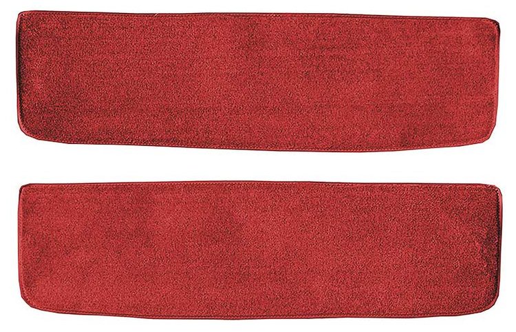 T1552302 1955-59 Chevrolet/GMC Truck; Carpet Door Panel Inserts; w/o Cardboard Backing; 2-Piece; Loop; Red