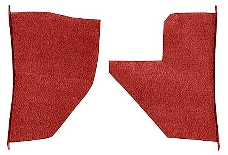 T1552402 1955-59 Chevrolet/GMC Truck; Carpet Kick Panel Inserts; w/o Cardboard Backing; Loop; Red
