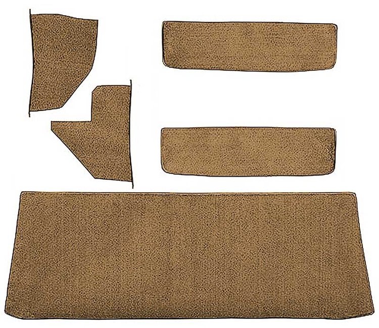 T1552517 1955-59 Chevrolet/GMC Truck; Carpet Accessory Kit; w/ Rear Cab Wall, Door & Kick Panels; Loop; Medium Saddle