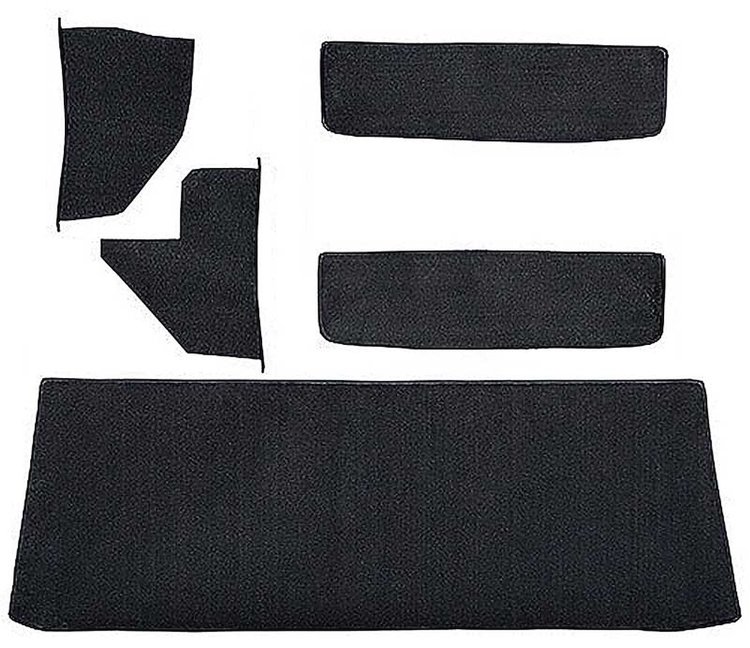 T1552566 1955-59 Chevrolet/GMC Truck; Carpet Accessory Kit; w/ Rear Cab Wall, Door & Kick Panels; Loop; Midnight Blue