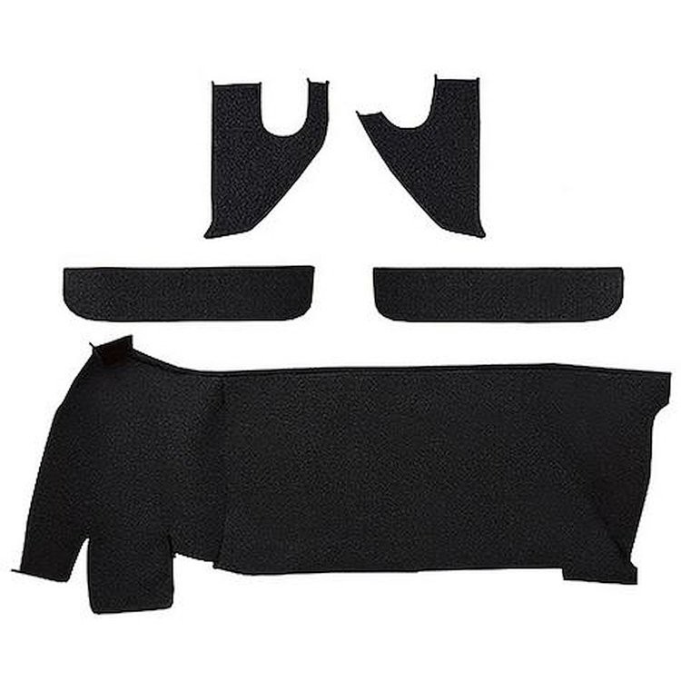 T1558001 1967-72 Chevrolet/GMC Truck; Carpet Accessory Kit; w/ Gas Tank, Door & Kick Panels; Loop; Black