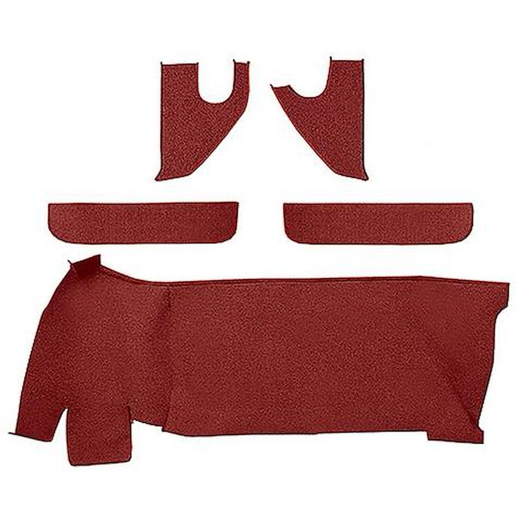 T1558002 1967-72 Chevrolet/GMC Truck; Carpet Accessory Kit; w/ Gas Tank, Door & Kick Panels; Loop; Red