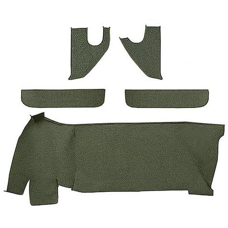 T1558014 1967-72 Chevrolet/GMC Truck; Carpet Accessory Kit; w/ Gas Tank, Door & Kick Panels; Loop; Moss Green