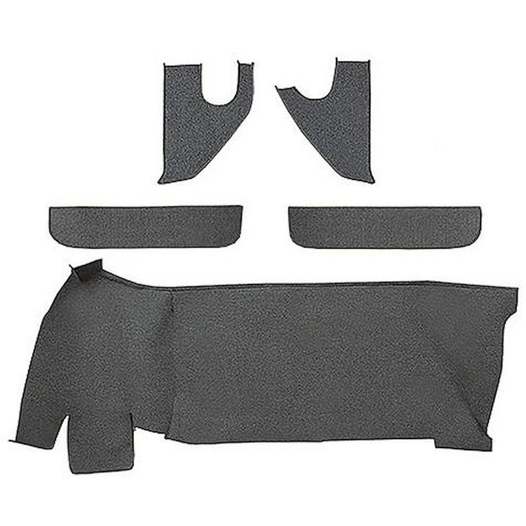T1558035 1967-72 Chevrolet/GMC Truck; Carpet Accessory Kit; w/ Gas Tank, Door & Kick Panels; Loop; Gunmetal Gray