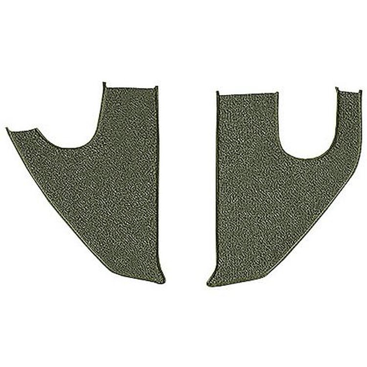 T1558614 1967-72 Chevrolet/GMC Truck; Carpet Kick Panel Inserts; w/ Cardboard Backing; Loop; Moss Green