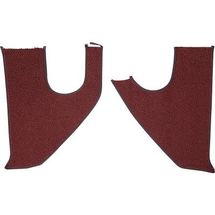 T1558615 1967-72 Chevrolet/GMC Truck; Carpet Kick Panel Inserts; w/ Cardboard Backing; Loop; Maroon