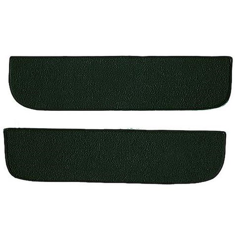 T1558713 1967-72 Chevrolet/GMC Truck; Carpet Door Panel Inserts; w/ Cardboard Backing; 2-Piece; Loop; Dark Green