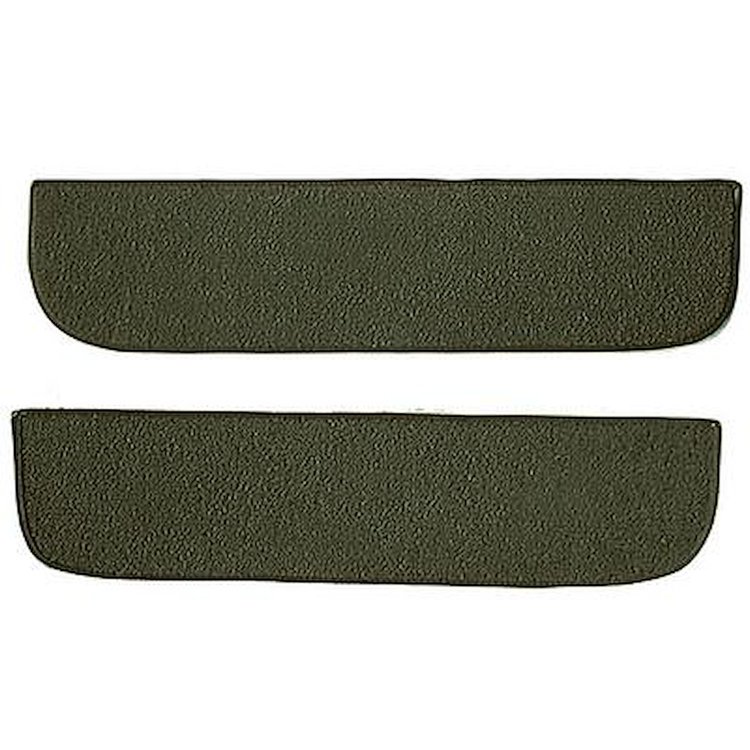 T1558714 1967-72 Chevrolet/GMC Truck; Carpet Door Panel Inserts; w/ Cardboard Backing; 2-Piece; Loop; Moss Green