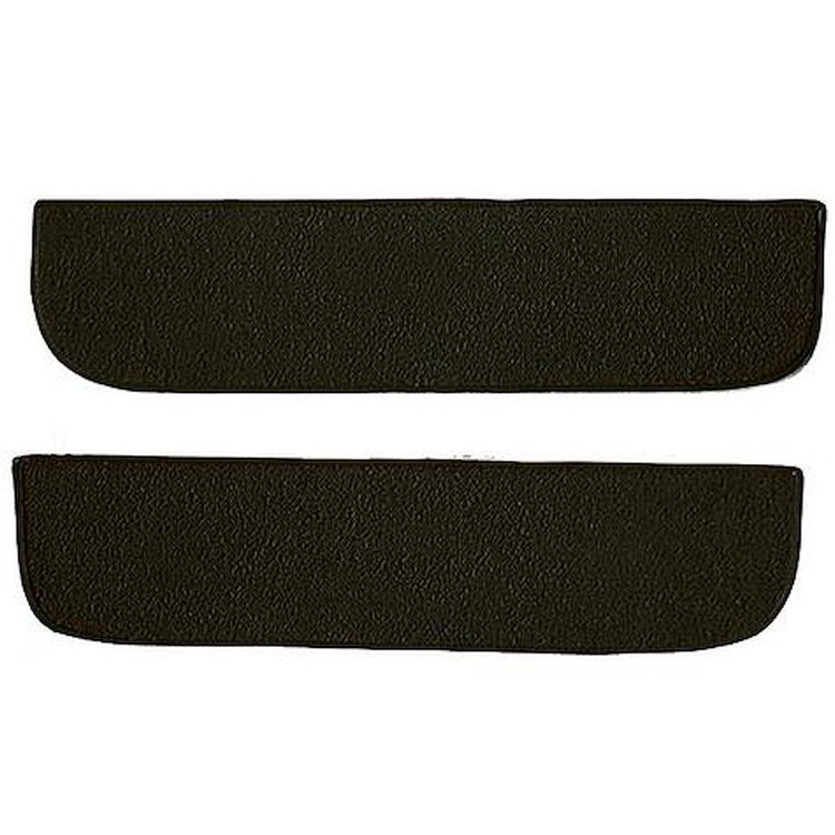 T1558738 1967-72 Chevrolet/GMC Truck; Carpet Door Panel Inserts; w/ Cardboard Backing; 2-Piece; Loop; Dark Olive Green