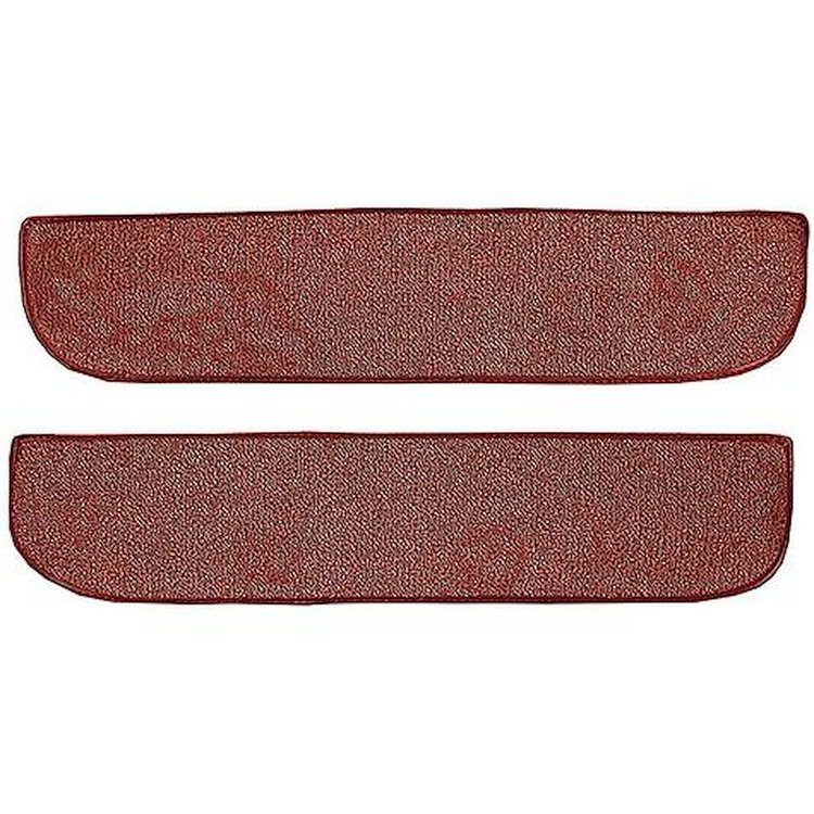 T1558902 1967-72 Chevrolet/GMC Truck; Carpet Door Panel Inserts; w/o Cardboard Backing; 2-Piece; Loop; Red