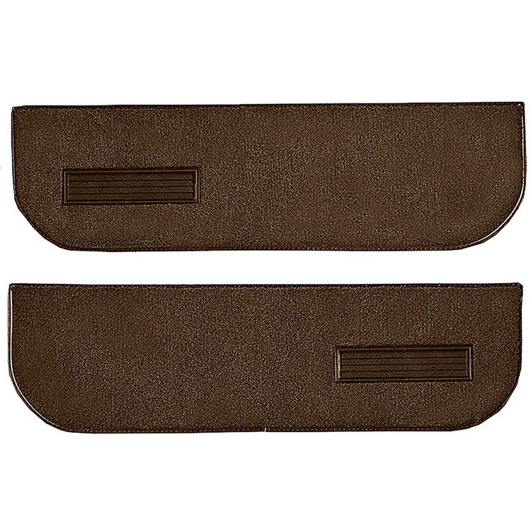 T1559718 1973-74 Blazer/Jimmy; Carpet Door Panel Inserts; w/ Cardboard Backing; w/Vents; 2-Piece; Loop; Dark Saddle