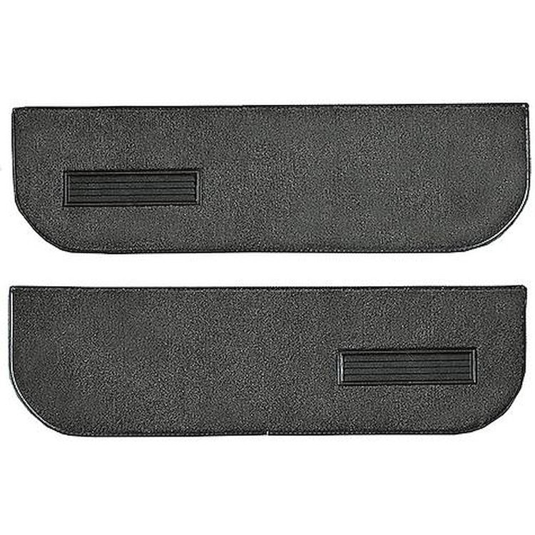 T1559735 1973-74 Blazer/Jimmy; Carpet Door Panel Inserts; w/ Cardboard Backing; w/Vents; 2-Piece; Loop; Gunmetal Gray