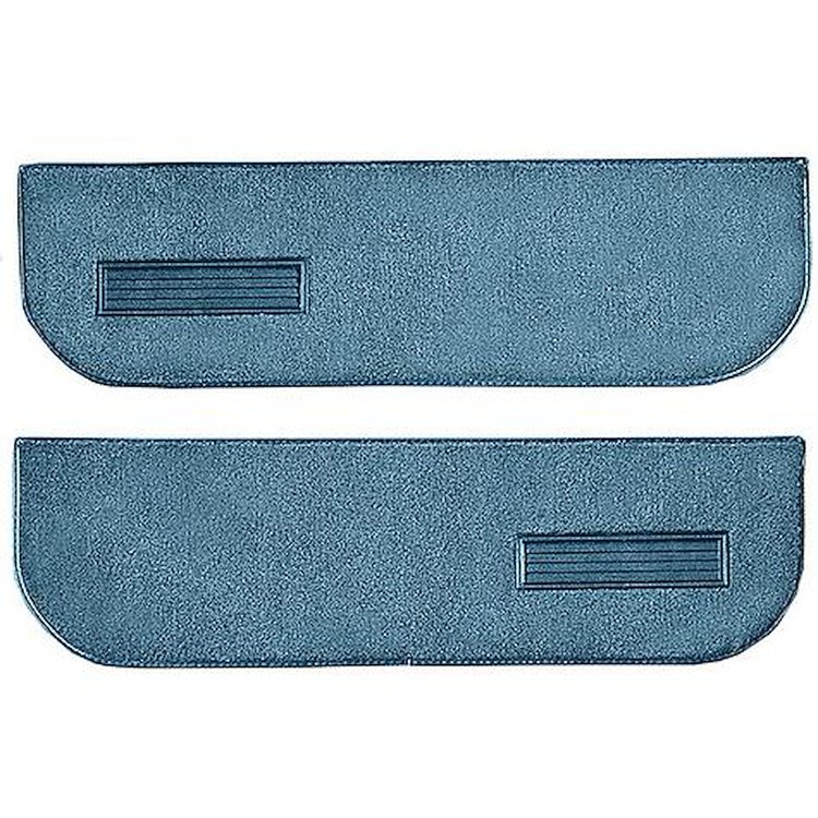 T1559803 1974-91 Blazer/Jimmy; Carpet Door Panel Inserts; w/ Cardboard Backing; w/ Vents; 2-Piece; Cutpile; Blue