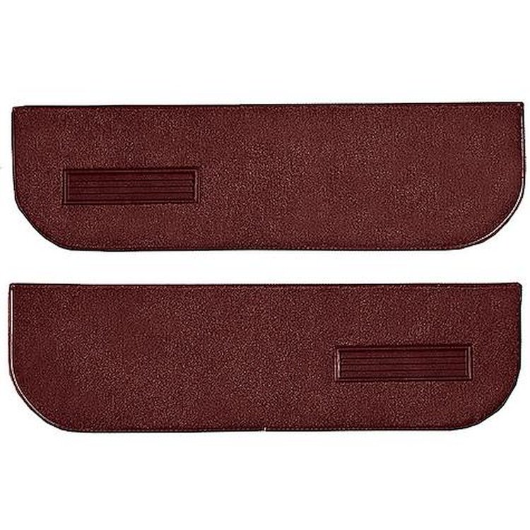 T1559815 1974-91 Blazer/Jimmy; Carpet Door Panel Inserts; w/ Cardboard Backing; w/ Vents; 2-Piece; Cutpile; Maroon