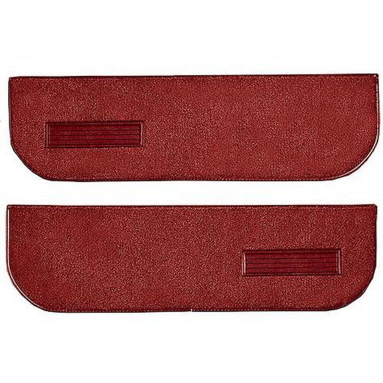 T1559821 1974-91 Blazer/Jimmy; Carpet Door Panel Inserts; w/ Cardboard Backing; w/ Vents; 2-Piece; Cutpile; Oxblood