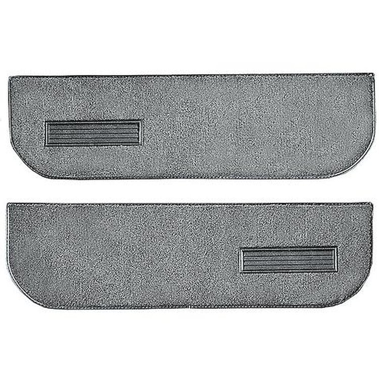 T1559825 1974-91 Blazer/Jimmy; Carpet Door Panel Inserts; w/ Cardboard Backing; w/ Vents; 2-Piece; Cutpile; Medium Gray