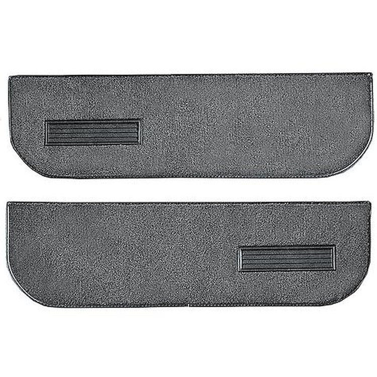 T1559847 1974-91 Blazer/Jimmy; Carpet Door Panel Inserts; w/ Cardboard Backing; w/ Vents; 2-Piece; Cutpile; Dark Gray