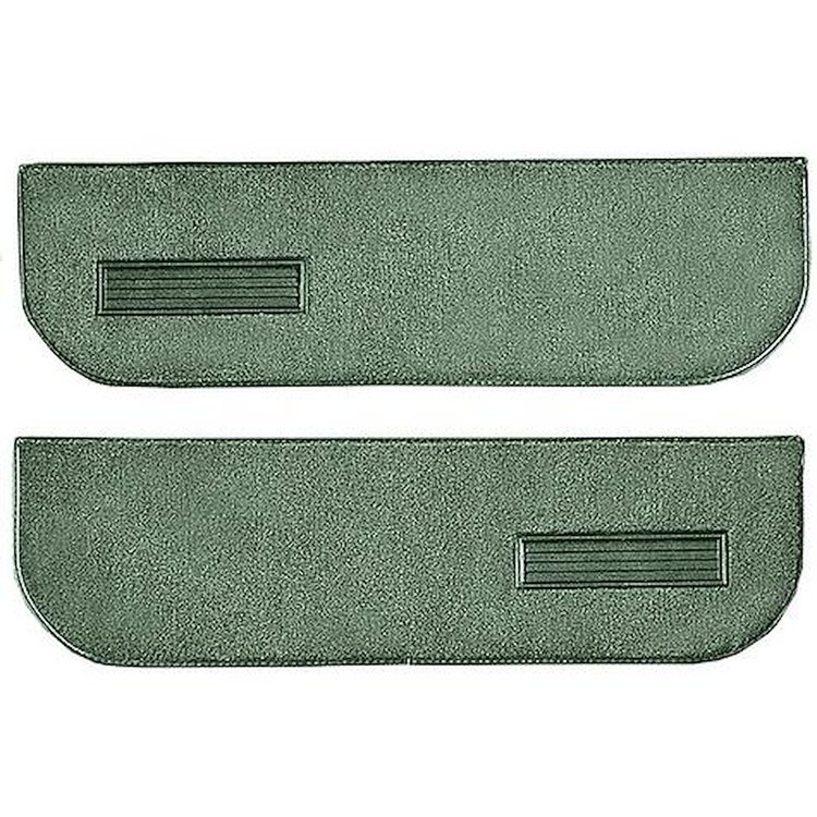 T1559848 1974-91 Blazer/Jimmy; Carpet Door Panel Inserts; w/ Cardboard Backing; w/ Vents; 2-Piece; Cutpile; Willow Green