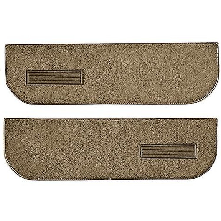 T1559859 1974-91 Blazer/Jimmy; Carpet Door Panel Inserts; w/ Cardboard Backing; w/ Vents; 2-Piece; Cutpile; Cognac
