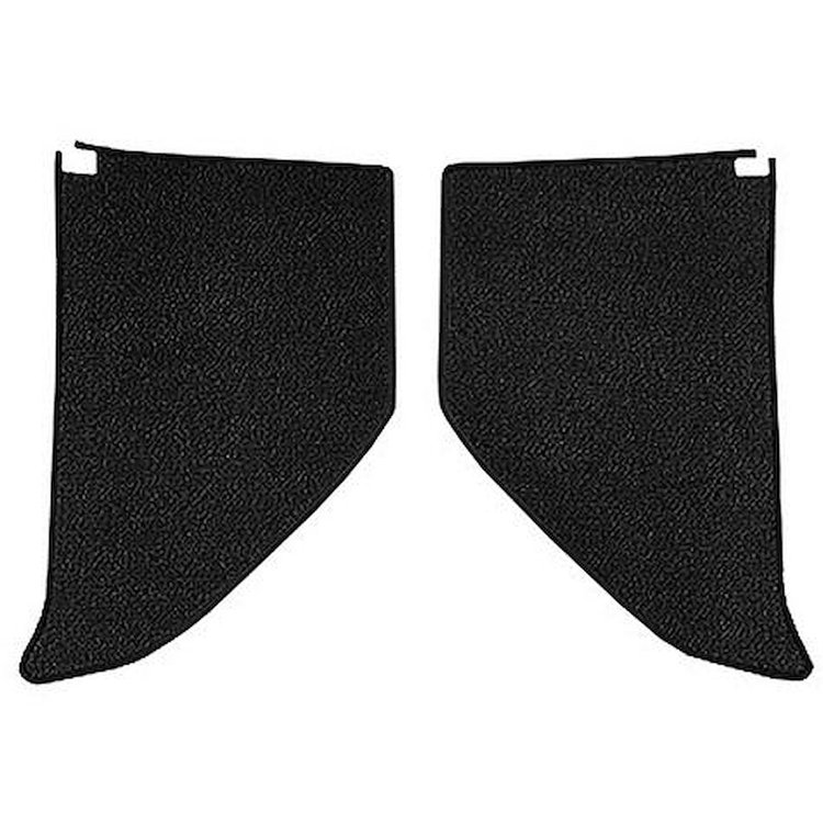 T1724301 1964-66 Chevrolet/GMC Truck; Carpet Kick Panel Inserts; w/ Cardboard Backing; Loop; Black