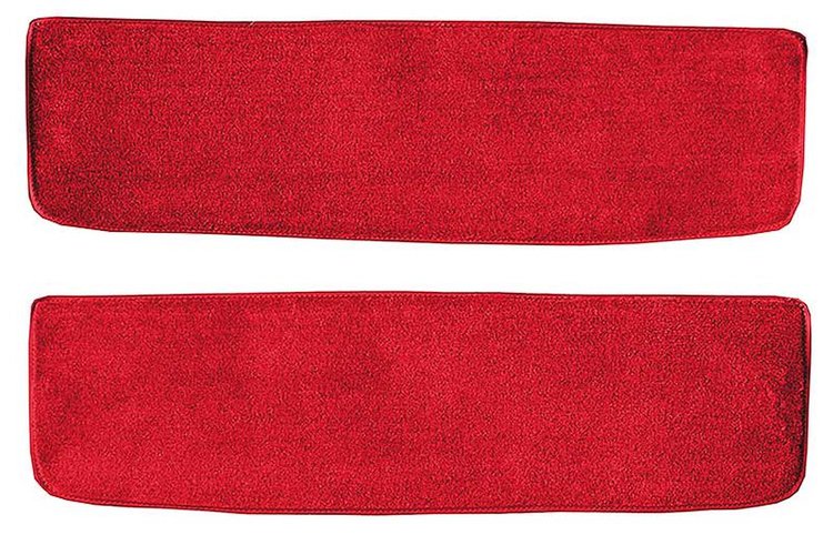 T1769102 1955-59 Chevrolet/GMC Truck; Carpet Door Panel Inserts; w/o Cardboard Backing; 2-Piece; Daytona; Red